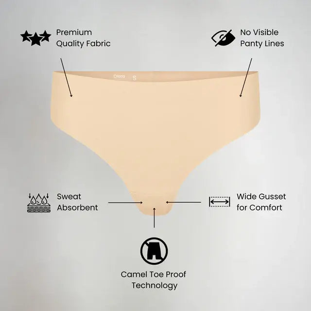 Ropa Interior invisible con punta de camello de tiro alto