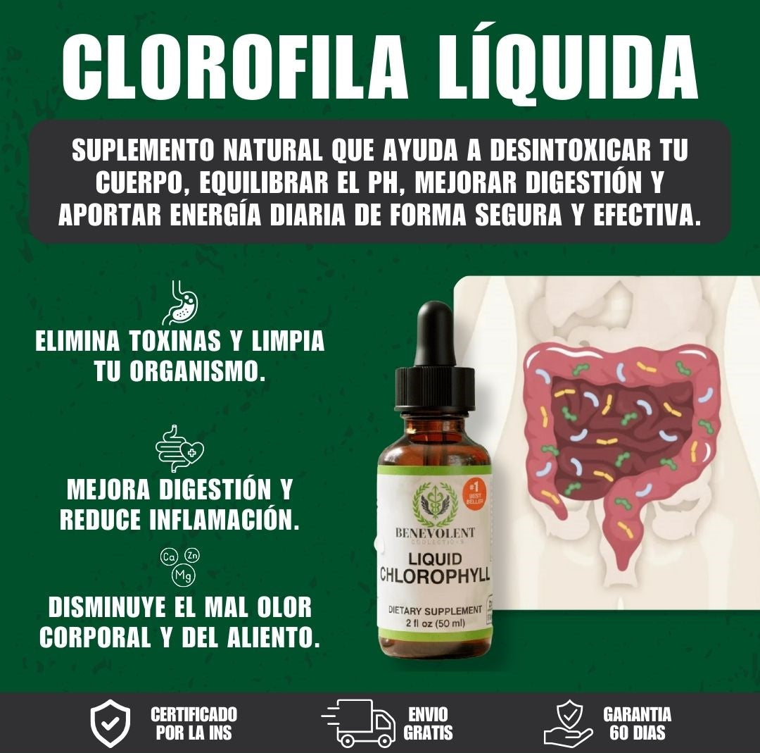 Clorofila liquida - Desintoxicación digestiva